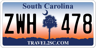 SC license plate ZWH478