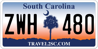 SC license plate ZWH480
