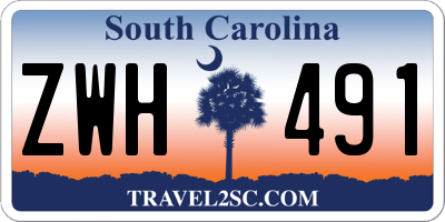 SC license plate ZWH491