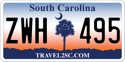 SC license plate ZWH495