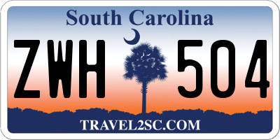 SC license plate ZWH504