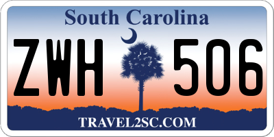 SC license plate ZWH506