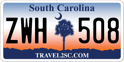 SC license plate ZWH508