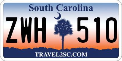 SC license plate ZWH510