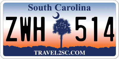 SC license plate ZWH514