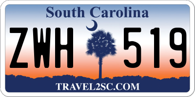 SC license plate ZWH519