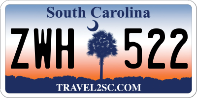 SC license plate ZWH522