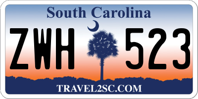 SC license plate ZWH523
