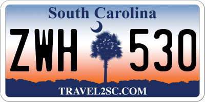 SC license plate ZWH530