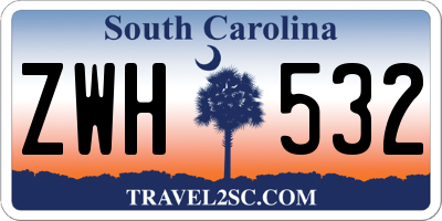 SC license plate ZWH532