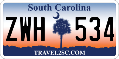 SC license plate ZWH534