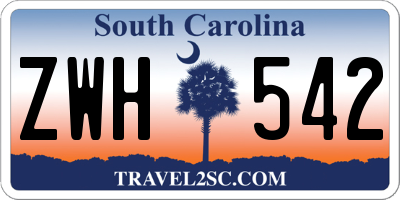 SC license plate ZWH542