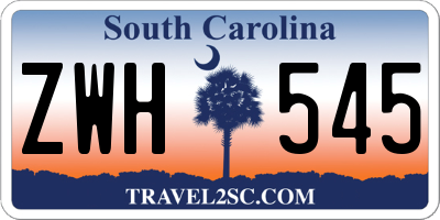 SC license plate ZWH545