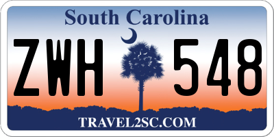 SC license plate ZWH548