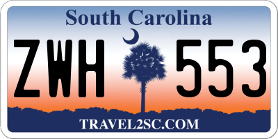 SC license plate ZWH553