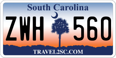 SC license plate ZWH560
