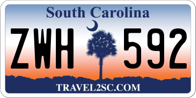SC license plate ZWH592