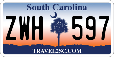 SC license plate ZWH597