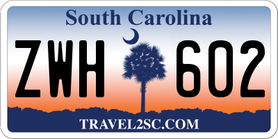 SC license plate ZWH602
