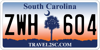 SC license plate ZWH604