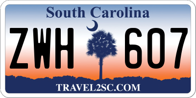 SC license plate ZWH607