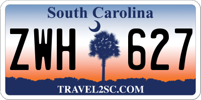 SC license plate ZWH627