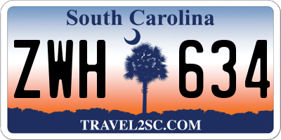 SC license plate ZWH634