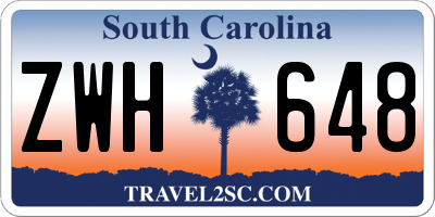 SC license plate ZWH648