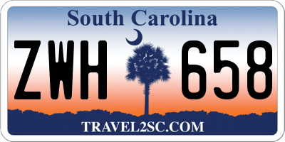 SC license plate ZWH658