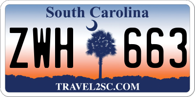 SC license plate ZWH663