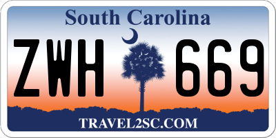SC license plate ZWH669