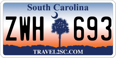 SC license plate ZWH693