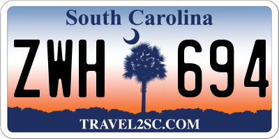 SC license plate ZWH694