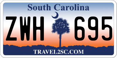 SC license plate ZWH695