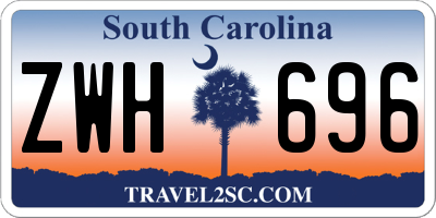 SC license plate ZWH696