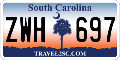 SC license plate ZWH697