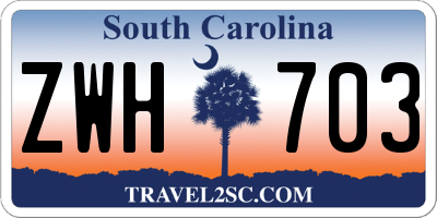 SC license plate ZWH703