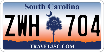 SC license plate ZWH704