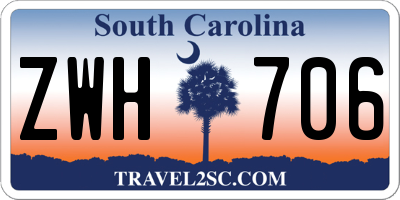 SC license plate ZWH706
