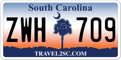 SC license plate ZWH709