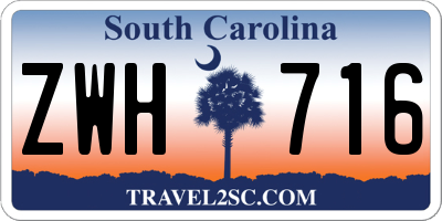 SC license plate ZWH716