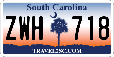 SC license plate ZWH718