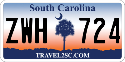 SC license plate ZWH724