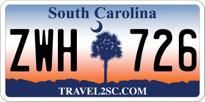 SC license plate ZWH726