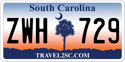 SC license plate ZWH729
