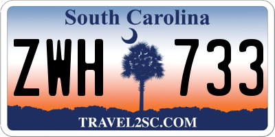 SC license plate ZWH733
