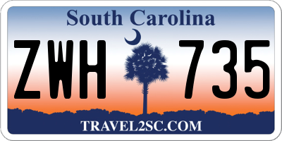 SC license plate ZWH735