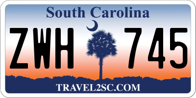SC license plate ZWH745