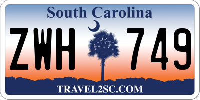 SC license plate ZWH749