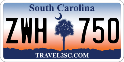 SC license plate ZWH750
